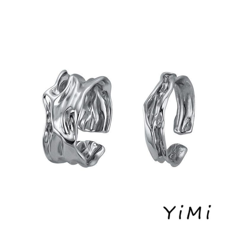 【Thanh toán đích】Nhẫn Đôi Phong Cách hip hop Retro Cá Tính