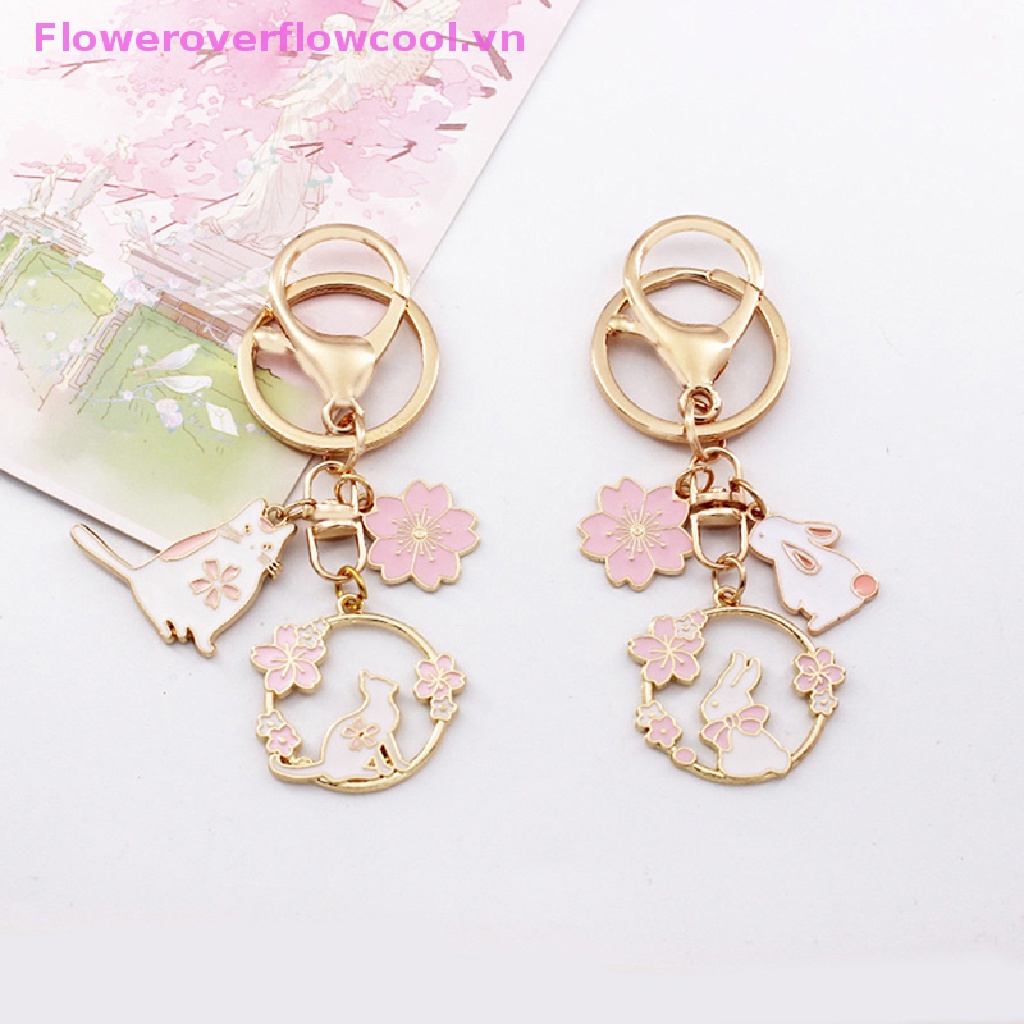 Móc Khóa Hình Thỏ Hoạt Hình Xinh Xắn