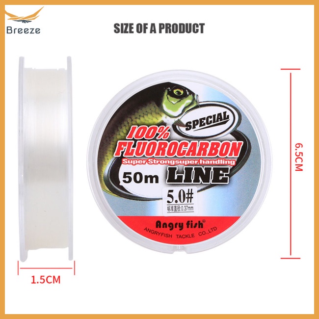 Cuộn Dây Câu Cá 2-30lb Bằng Fluorocarbon Vô Hình Chống Mài Mòn Chống Thấm Nước Siêu Nhẹ