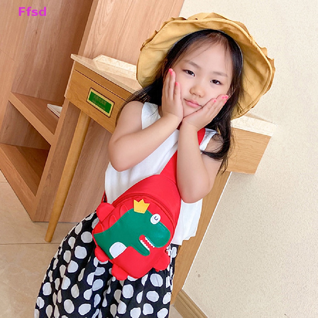 {Ffsd} Bán Chạy Ba Lô Đeo Chéo Ngực / Ngực Hình Khủng Long Hoạt Hình Dễ Thương Cho Bé Trai /