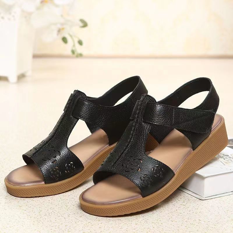Giày Sandal Đế Mềm Chống Trượt Trọng Lượng Nhẹ Thời Trang Mùa Hè Dành Cho Phụ Nữ Trung Niên