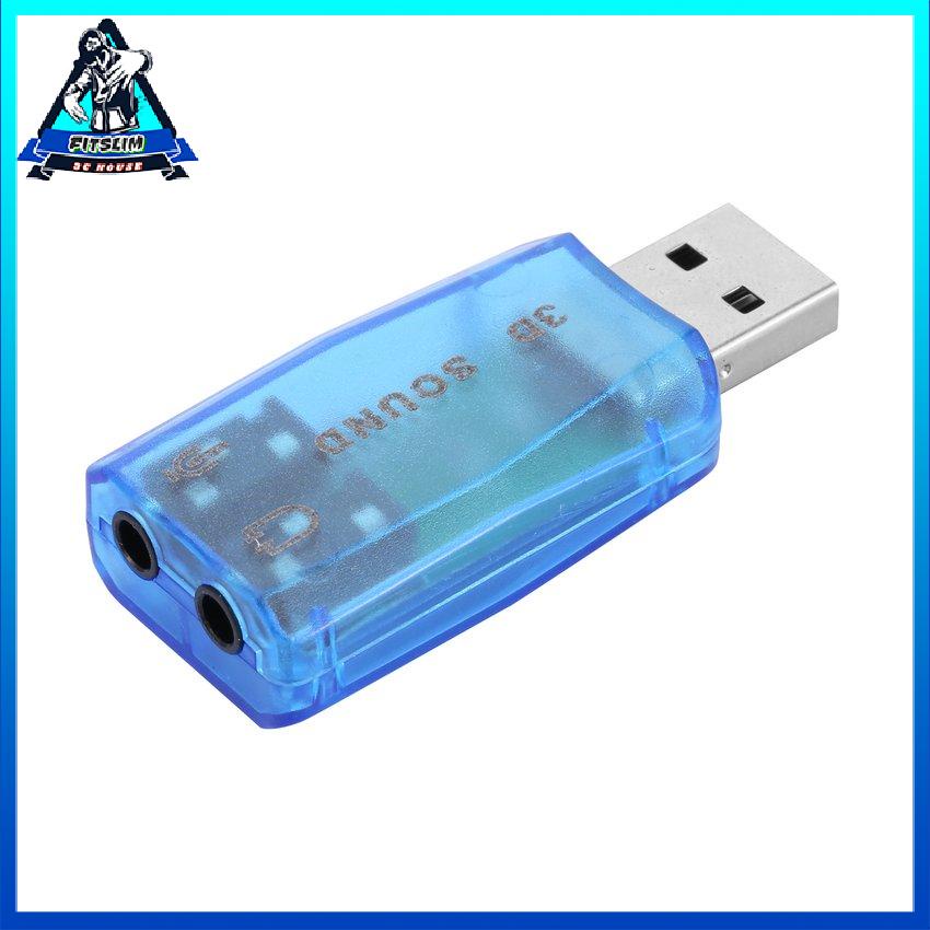Thẻ Âm Thanh 3D Di Động Nhỏ Gọn Usb 1.1 Mic Vòm 7.1 Ch Máy Tính Laptop Bộ Chuyển Đổi Loa [U/24]