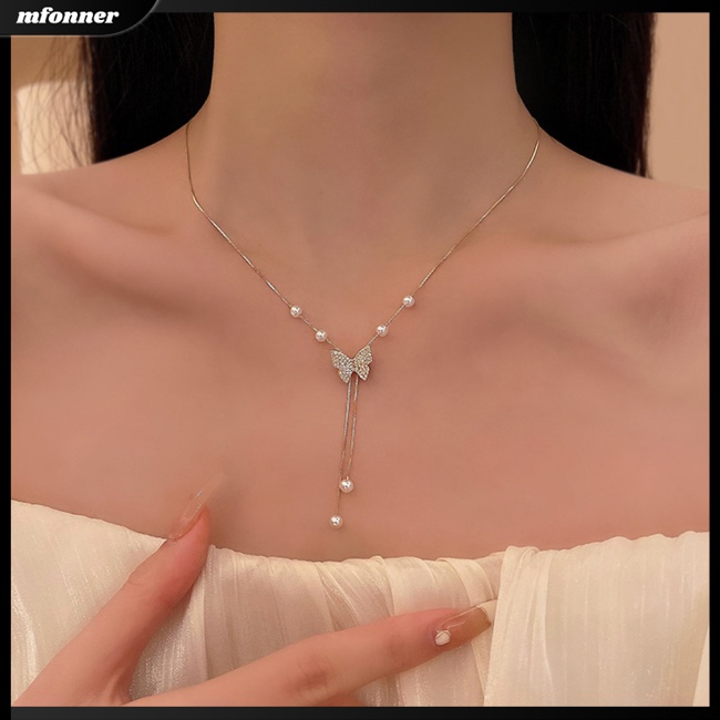 Vòng cổ Đính Ngọc Trai Phong Cách Hàn Quốc Sang Trọng Cho Nữ