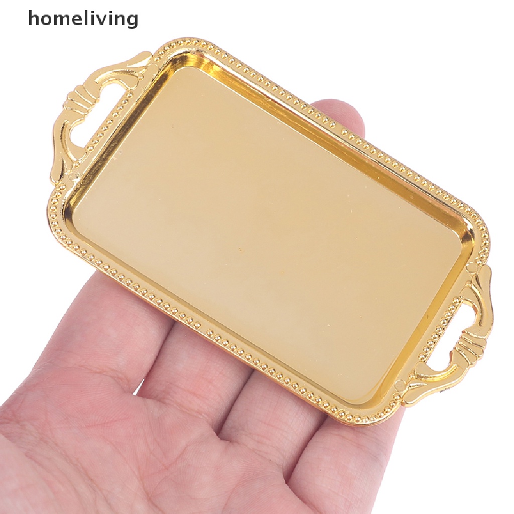 Bộ 2 Khay Trà Mini Bằng Nhựa Dùng Trang Trí Nhà Búp Bê