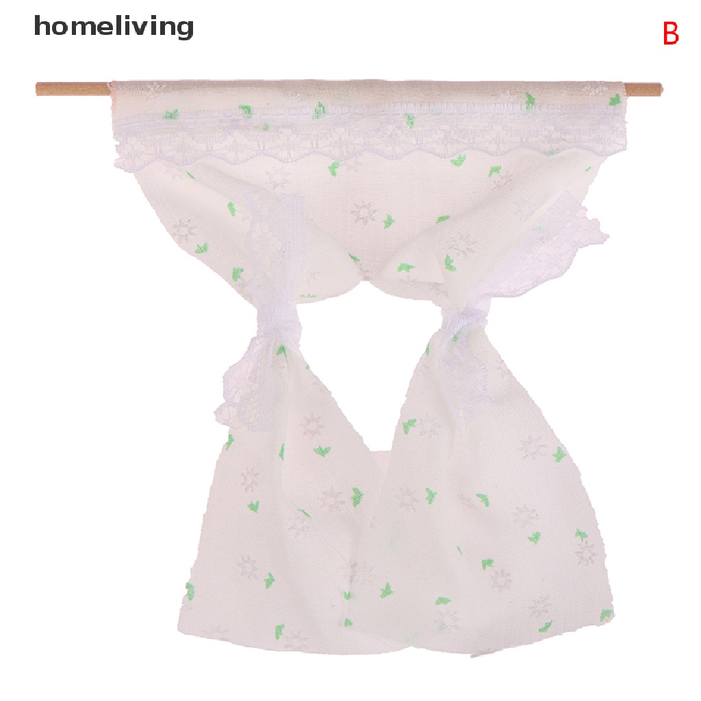 1 Rèm Cửa Ren Hoa Cúc Xinh Xắn Cho Nhà Búp Bê Tỉ Lệ 1: 12