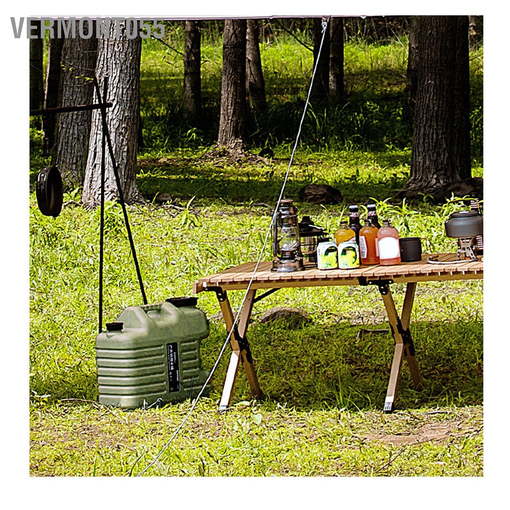 Vermont055 Di Động Bình Đựng Nước Ngoài Trời Lưu Trữ Tàu Sân Bay PE Xô Cho Cắm Trại Dã Ngoại BBQ Dung Tích Cao 12L Xanh