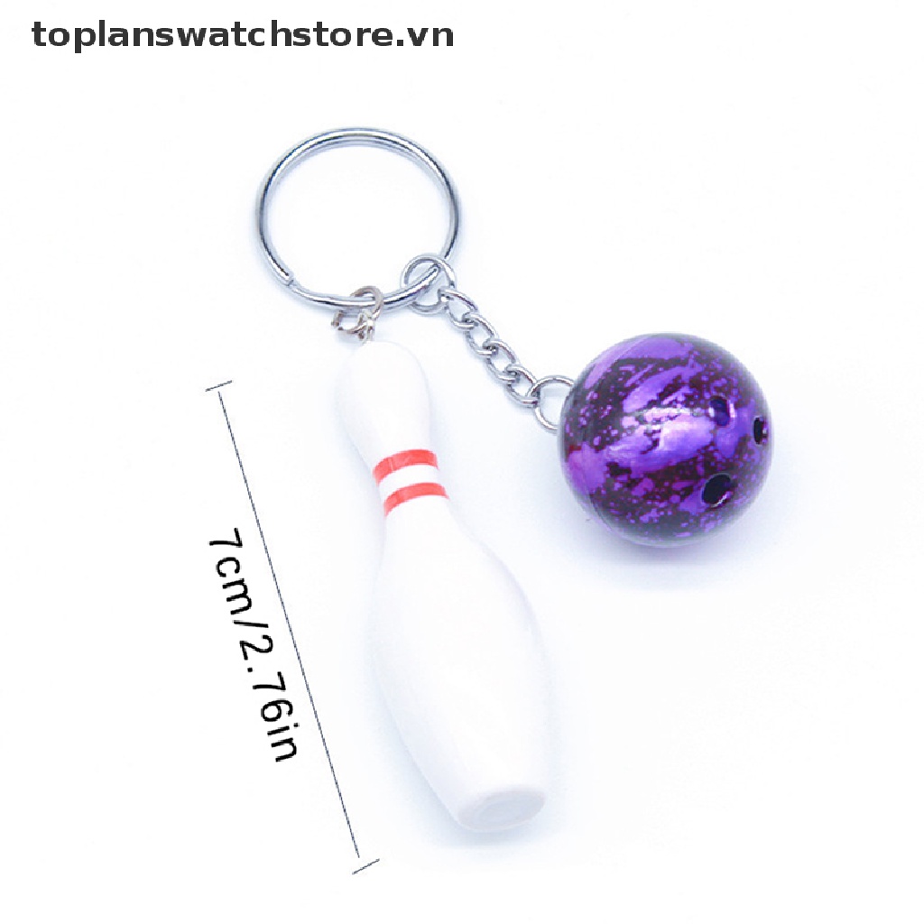 Móc Khóa Kim Loại Hình Bowling Thời Trang