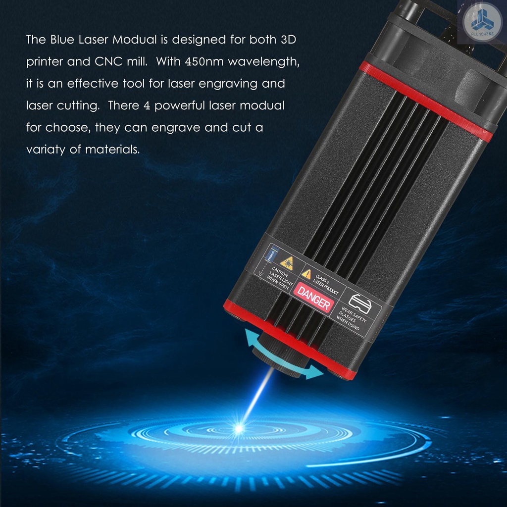 Mô đun nâng cấp laser 20w 450nm xanh dương cho máy cắt laser CNC DIY chất lượng