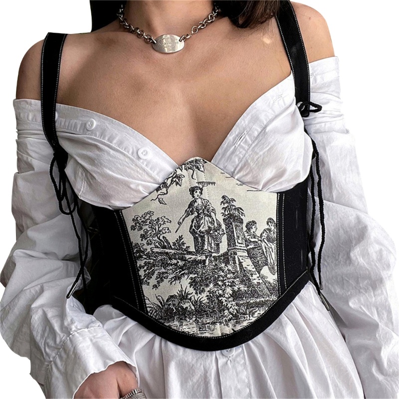 Áo Nịt Ngực Có Dây Điều Chỉnh Được In Họa Tiết Quyến Rũ Dành Cho Nữ