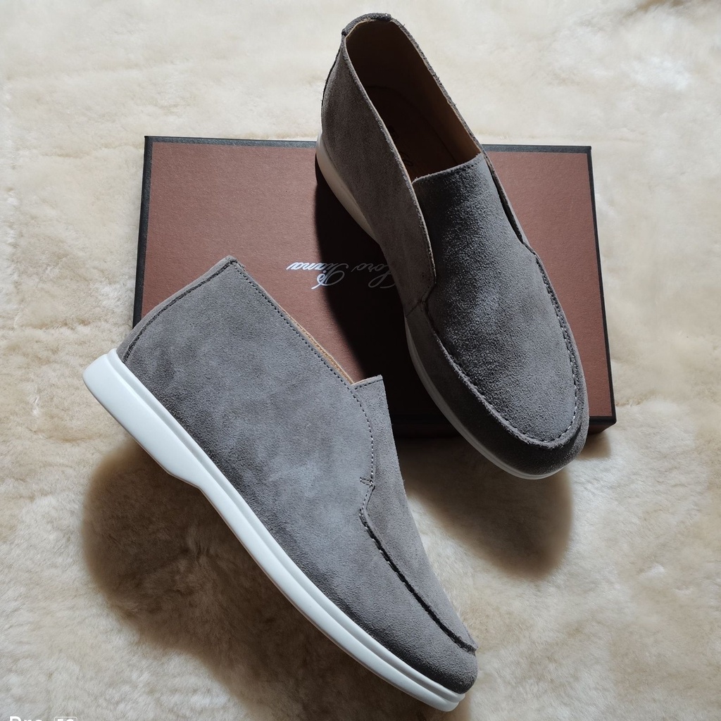 Giày Lười Da Cổ Cao Thời Trang Dành Cho Nam Và Nữ