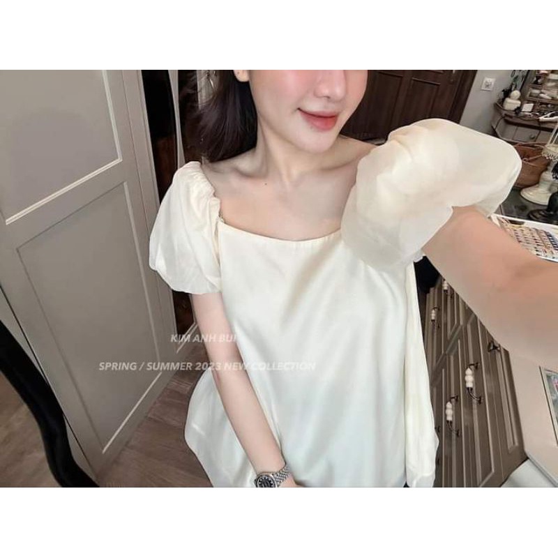 💋Áo tơ tay bồng bánh bèo neww❤️❤️