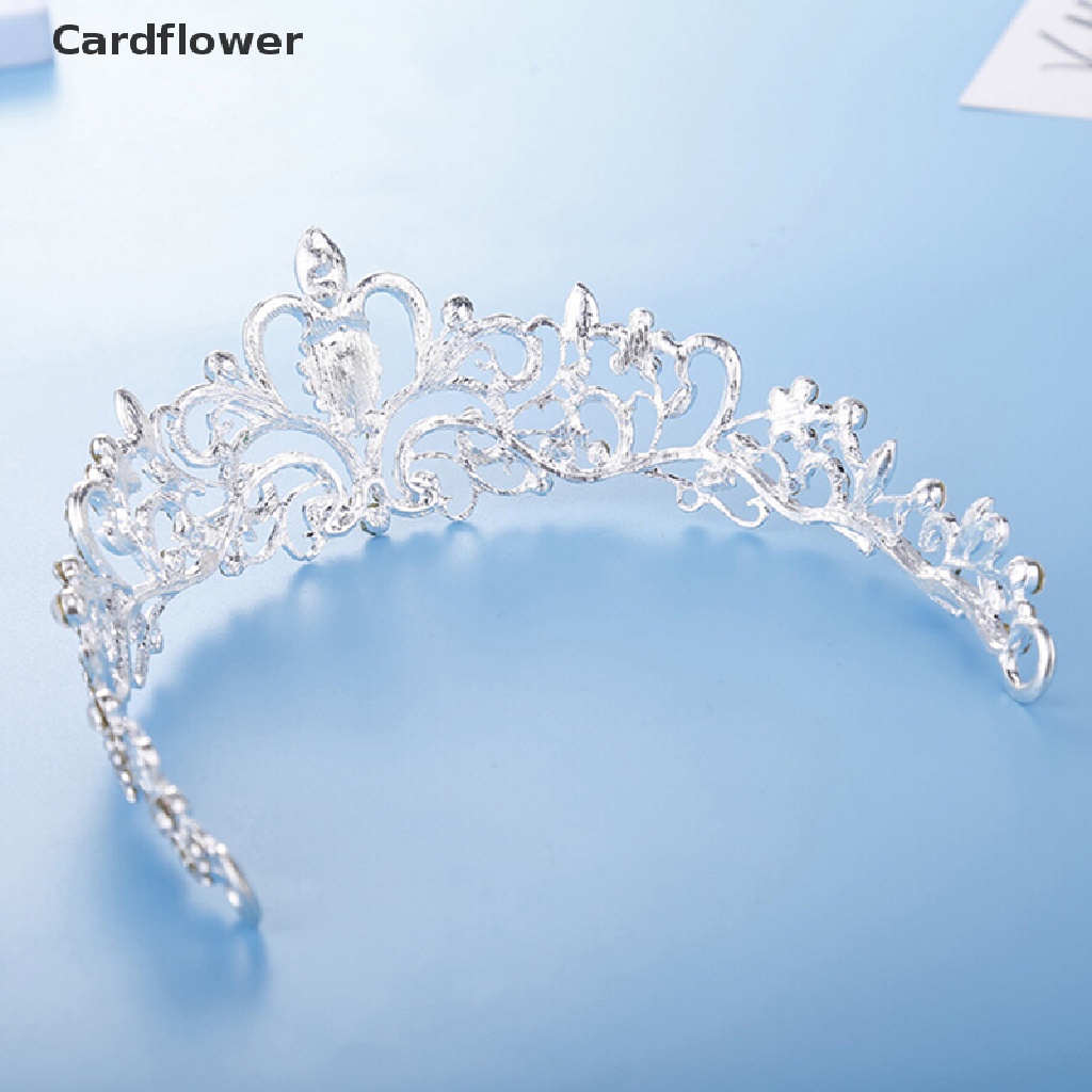 < Cardflower > Vương Miện Cài Tóc Đính Đá Dễ Thương Thanh Lịch Cho Cô Dâu Trong Ngày Cưới