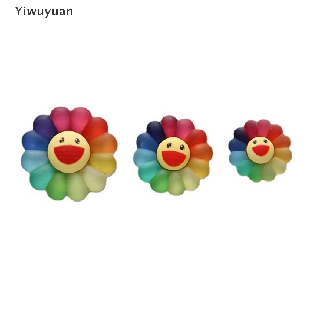 < Yiwuyuan > Set 10 Mô Hình Tượng Hoa Hướng Dương Cười Phẳng 3 Kích Cỡ Bằng Nhựa Resin Resin Nhỏ Xinh Trang Trí Sổ Tay