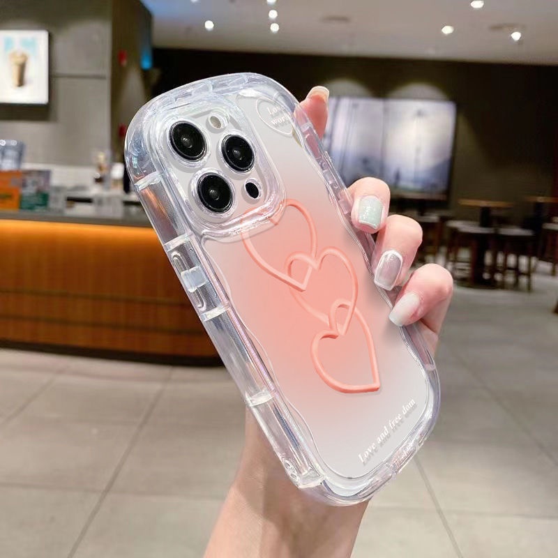 ✅Ốp Điện Thoại Mềm Trong Suốt Chống Sốc Có Vòng Nhẫn Hình Trái Tim Cho Iphone 14 12 / / 11 Xr 138p7