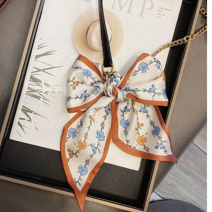 Khăn Quàng Cổ Dài Đa Năng In Họa Tiết Hoa Cổ Điển