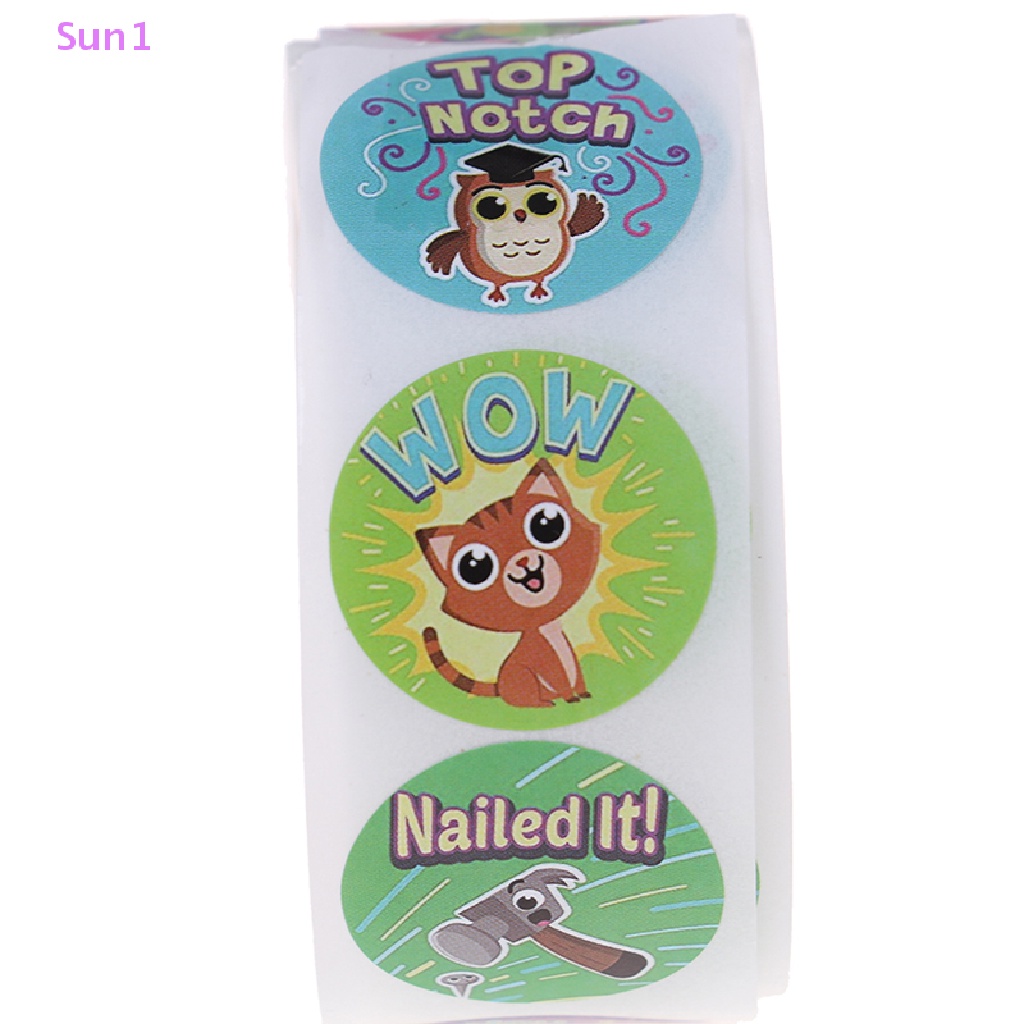 Cuộn 500 Miếng Dán Phần Thưởng Động Lực Chống Nắng Sun1 > 500PCs / Roll Cho Học Sinh