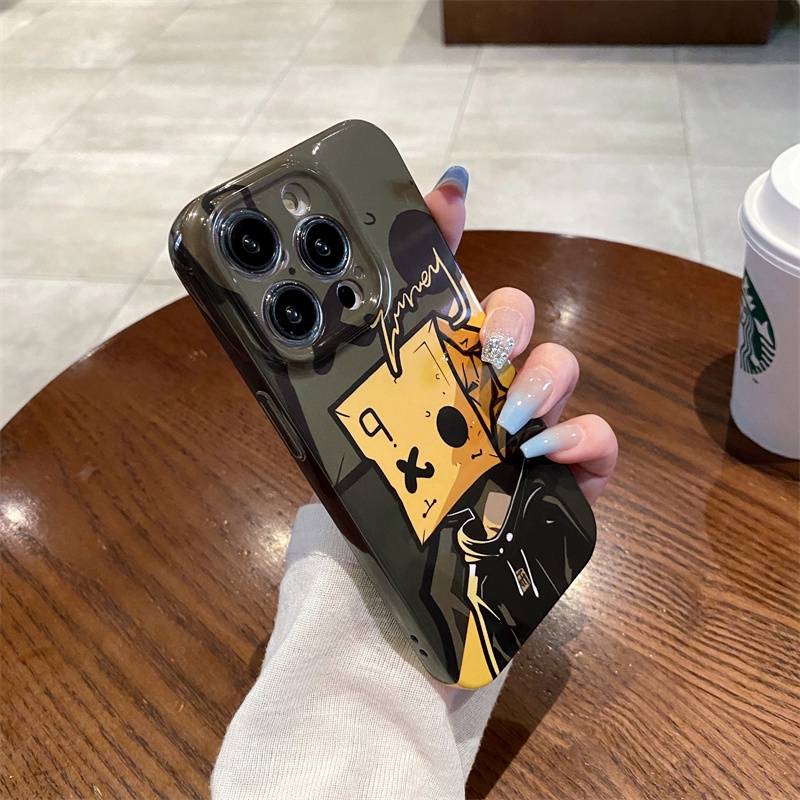 Ốp Điện Thoại Nhựa Acrylic Hình Túi Giấy Vui Nhộn Feilin Cho iPhone X Xs Xr 11 12 13 14 Pro Max 14plus