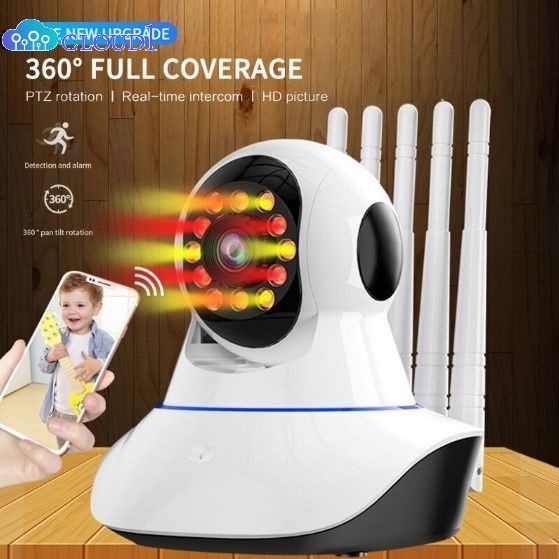 Robot Camera Hd 1080P 5 Anten Wifi Ip Với Ứng Dụng 360 ° Cho Ứng Dụng Jxlcam Xoay Ios Và Android Cloud1
