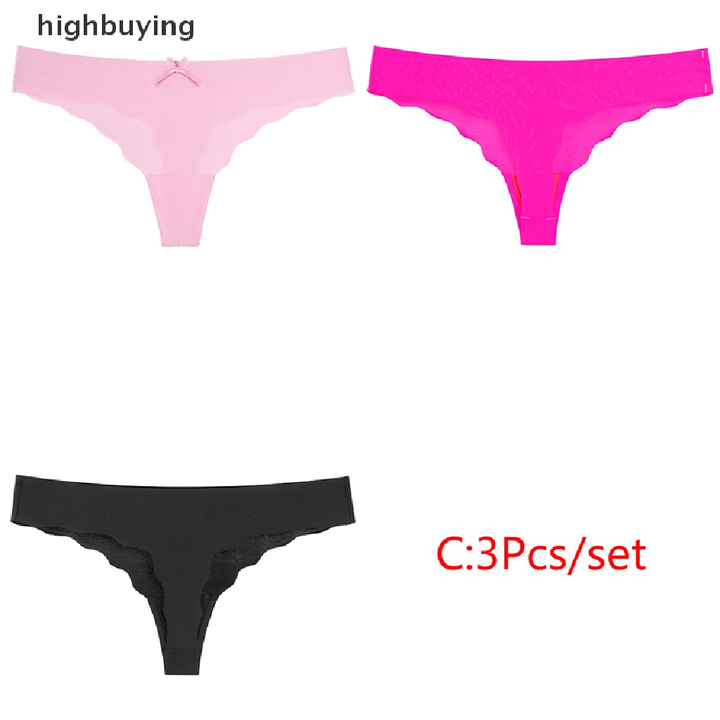 Set 3 Quần Lót Lụa Không Đường May Quyến Rũ Cho Nữ