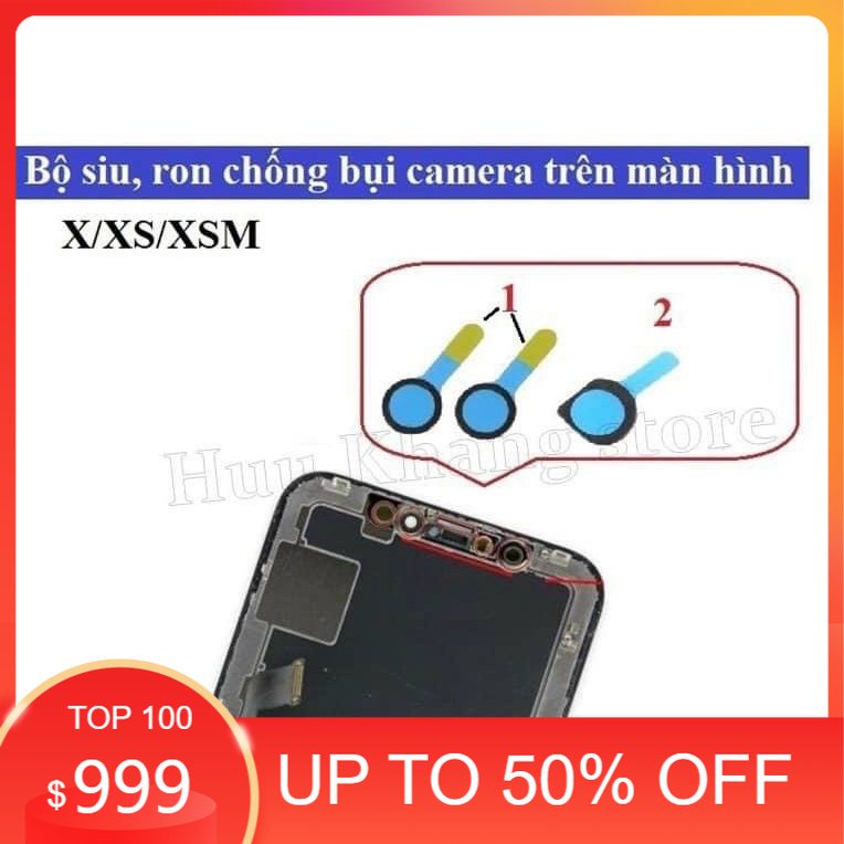 Ron chống bụi camera trên màn hình táo Mỹ ( X đến 13 Promax ) đã test, hiển thị đẹp.