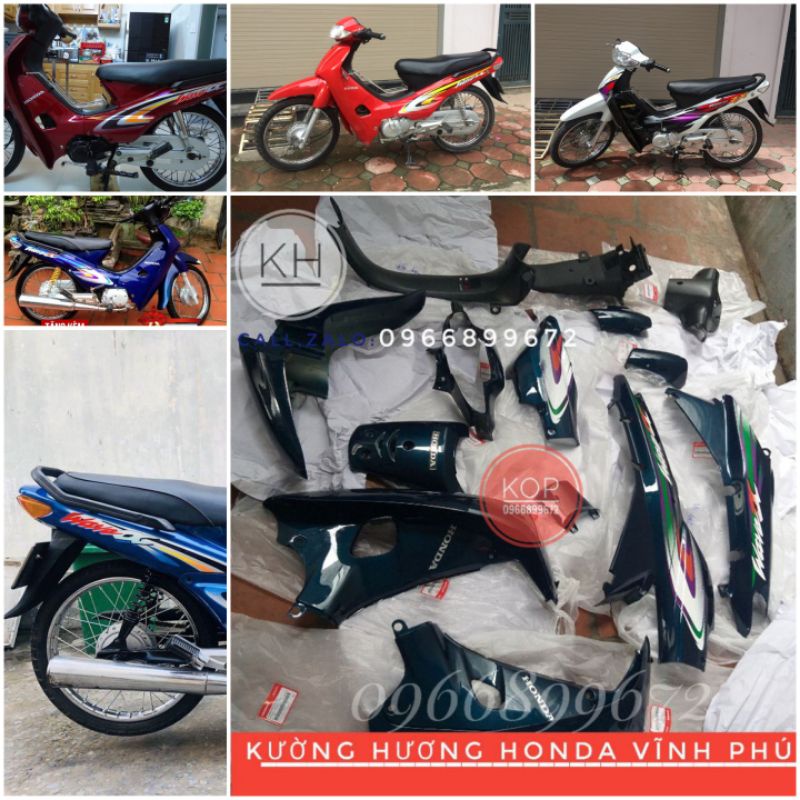 Dàn áo xe Wave 110 - wave zx - wave 110 đời 2002 đến 2006 dòng pha 2 bóng Dàn áo xe wave nhỏ - Chính hãng honda