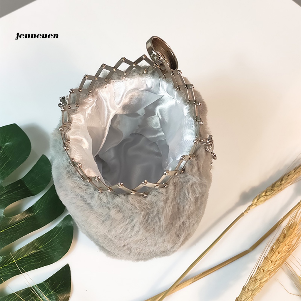 Túi Đeo Chéo Mini Hình Xô Xù Lông Thời Trang Cho Nữ