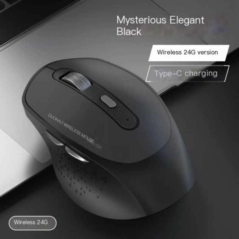 Chuột Không Dây Bluetooth 2.4Ghz USB Type-c 1200dpi 6 Nút Bấm Cho MacBook