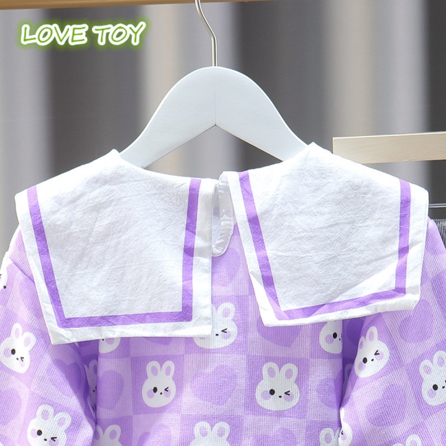 Set Đồ 2 Món Gồm Áo Sweater Cổ Búp Bê Họa Tiết Hoạt Hình Và Quần Dài Thời Trang Cho Bé Gái