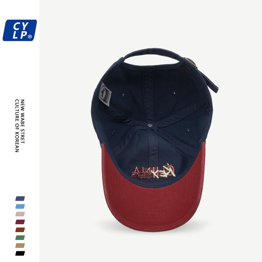 Mũ Lưỡi Trai Thêu Chữ Phối Màu Tương Phản Thời Trang Mùa Hè Hàn Quốc Cho Cặp Đôi