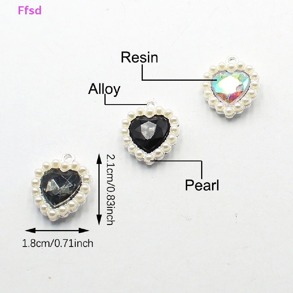 Mặt Ngọc Trai Kim Loại Hình Trái Tim 21 * 18MM Tự Trang Trí Quần Áo