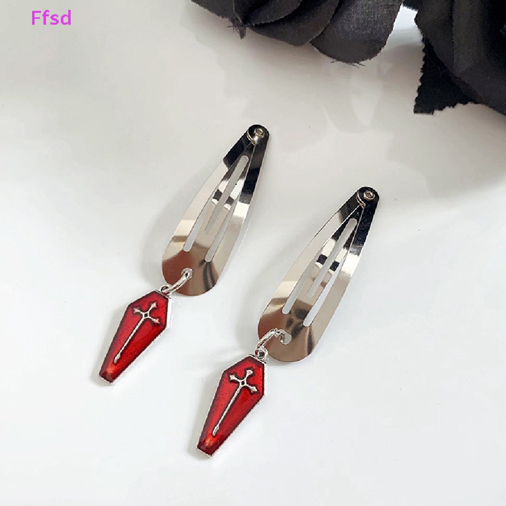 {Ffsd} Kẹp Tóc Hình Chìa Khóa / Trái Tim / Ngôi Sao / Trái Tim / Mặt Trăng Phong Cách Punk Cổ Điển Goth Cho