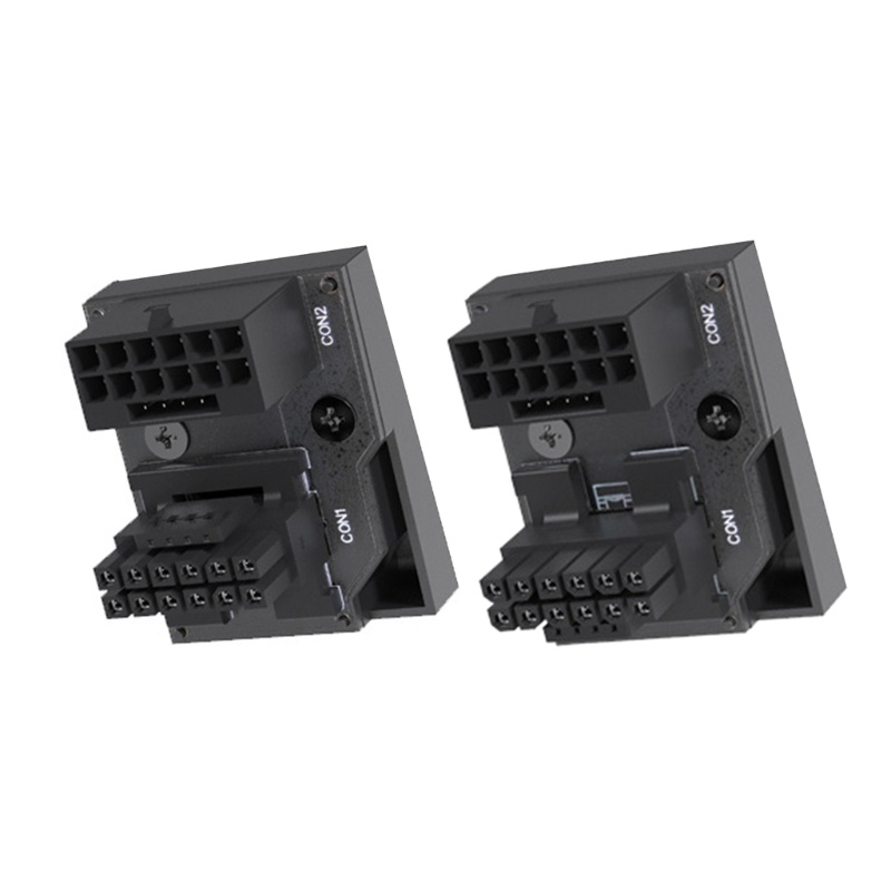 Đầu Nối Chuyển Đổi Nguồn Điện ATX GPU 16 Pin Female Sang Male Góc 180 Độ