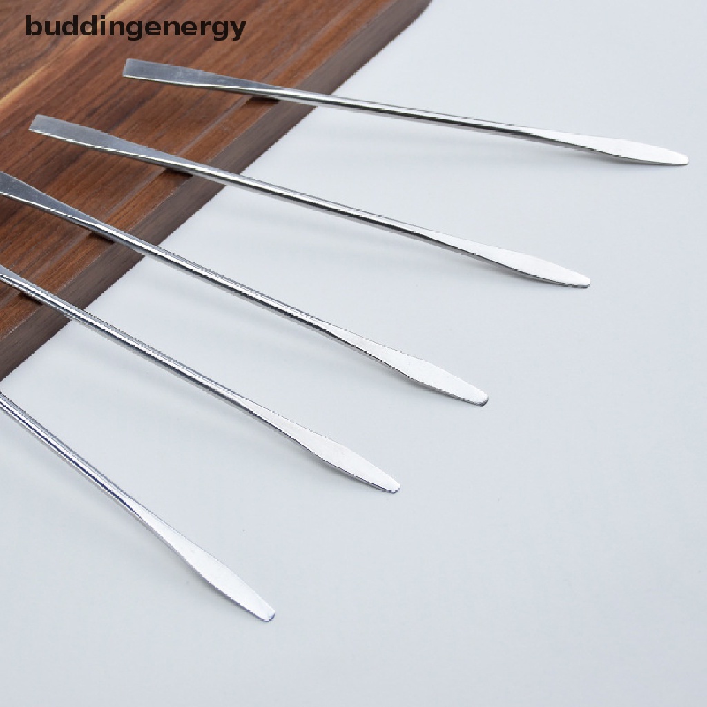 {BUDDI} Muỗng Trộn Mỹ Phẩm Hai Đầu Bằng Thép Không Gỉ Cho Bảng Pha Màu {BUDDI}