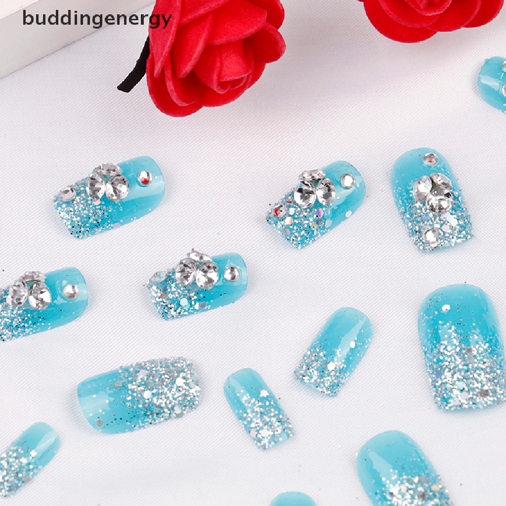 Bộ 24 Móng Tay Giả Ngắn Che Phủ Toàn Diện Cho Cô Dâu