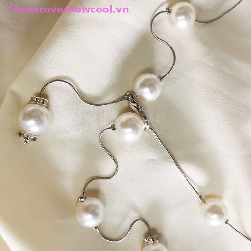 Thắt Lưng Dây Xích Mảnh Đính Ngọc Trai Trang Trí Dành Cho Bạn Nữ