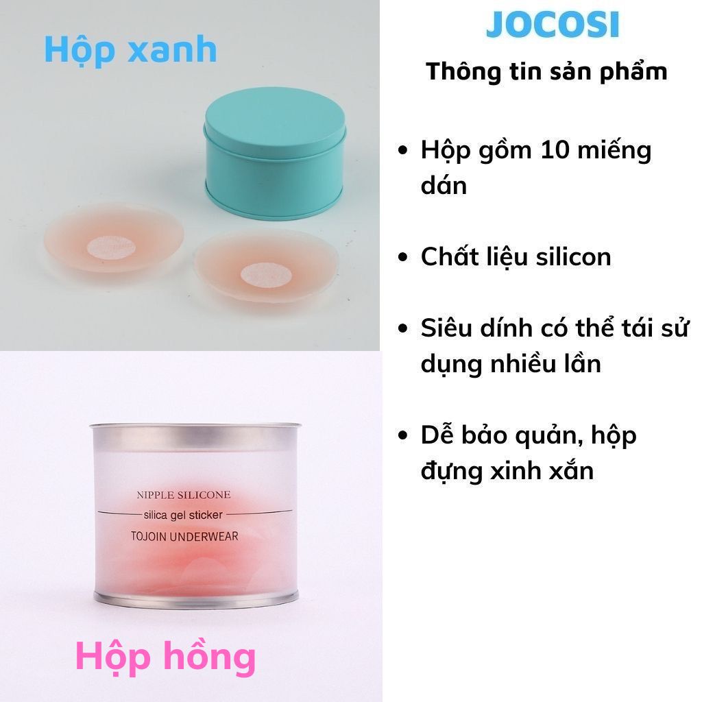 Miếng Dán Ngực Silicon Sử Dụng Được Nhiều Lần - Hộp 5 Cặp