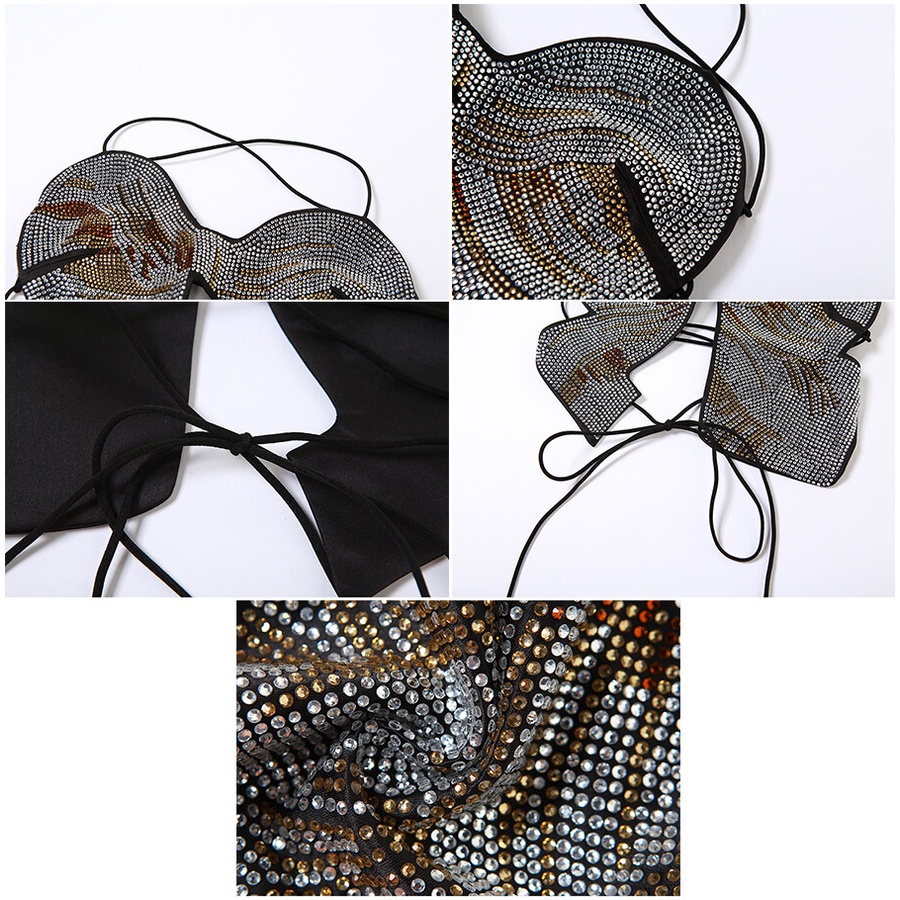 Áo Hai Dây Mỏng Mùa Hè Đính Đá Hình Bướm Lấp Lánh Thiết Kế Hở Lưng Quyến Rũ Thời Trang Cho Nữ Y2K