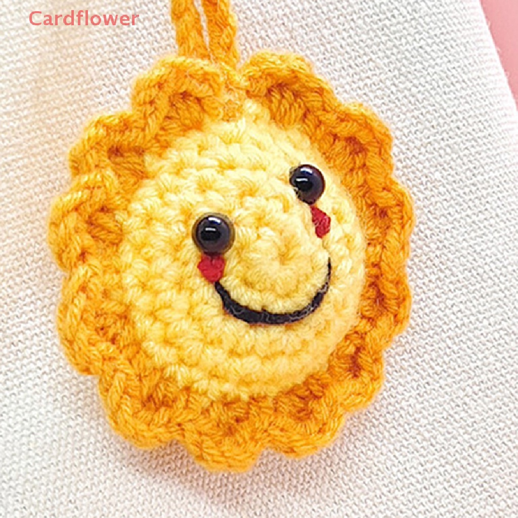 Móc Chìa Khóa Xe Hơi / Túi Xách Bằng Len Đan Hình Hoa Hướng Dương < Cardflower > Mới Cho Nam Và Nữ