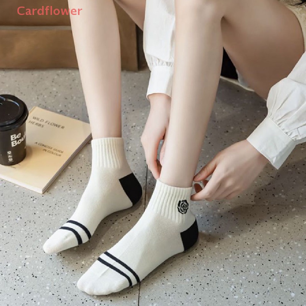 Vớ Cotton Thoáng Khí Thêu Họa Tiết Dễ Thương Thời Trang Xuân Hè 2023 Cho Nữ