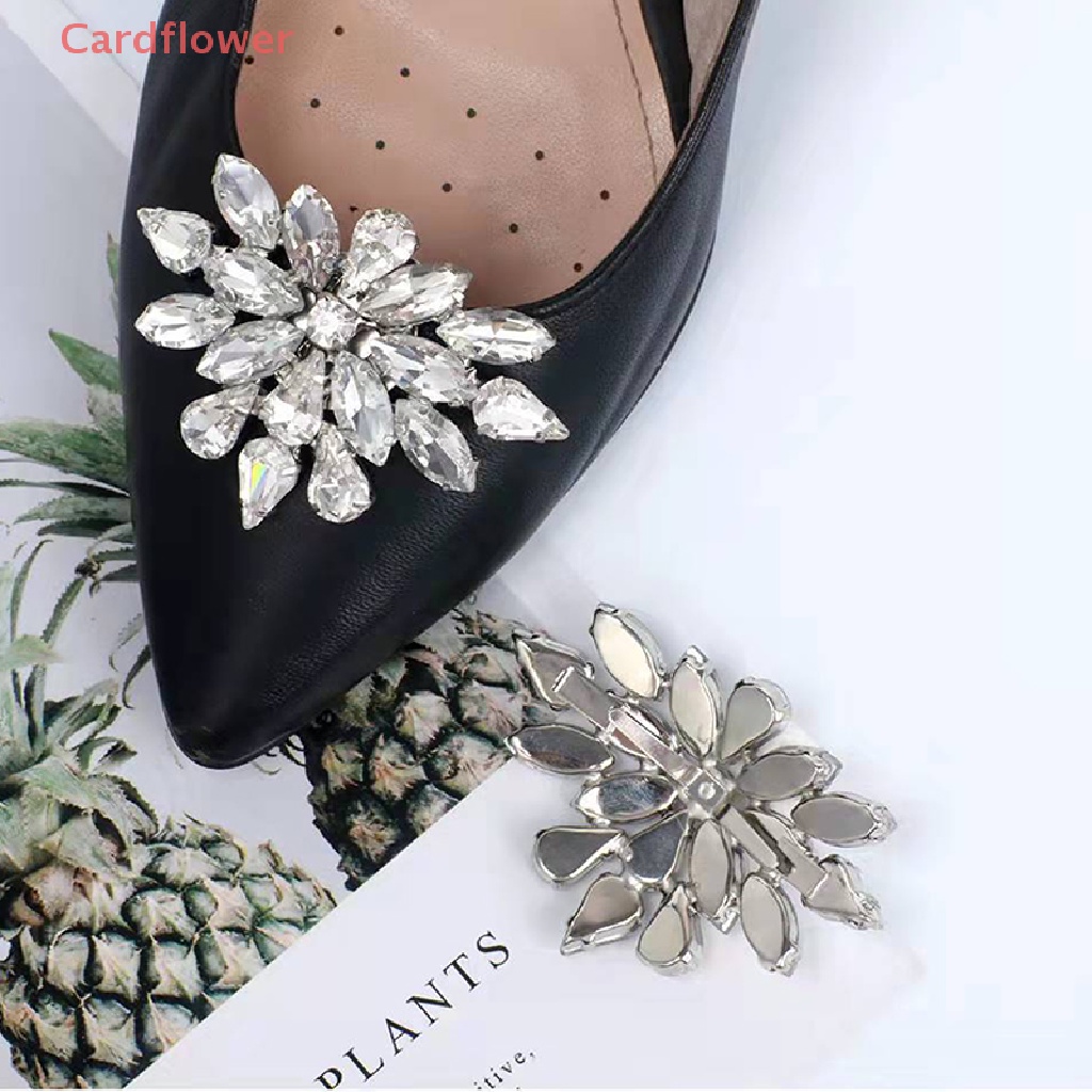 1 Phụ Kiện Kẹp Giày Cao Gót Đính Đá Cho Cô Dâu Ngày Cưới Mới