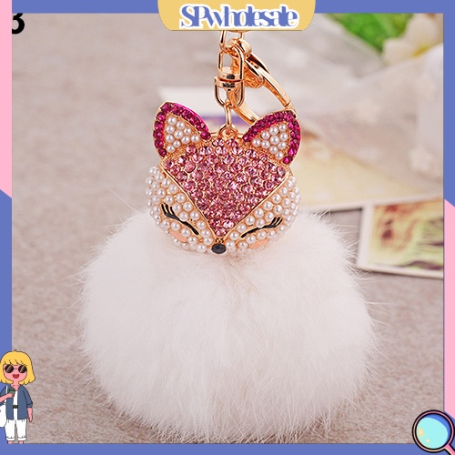 <SPwholesale> Móc Khóa Banh Xù Đính Đá Dễ Thương