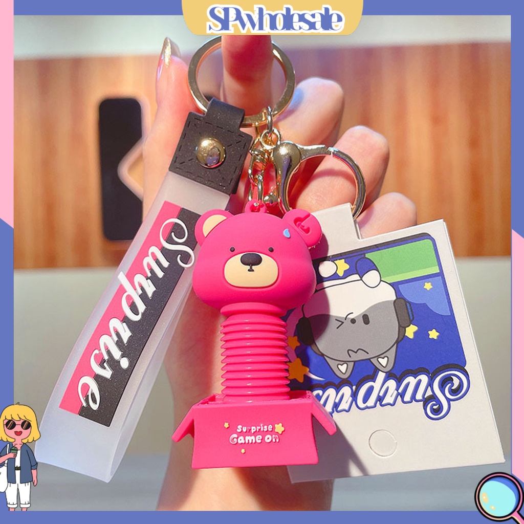 <SPwholesale> Móc Chìa Khóa Xe Hơi Thiết Kế Hình Động Vật Hoạt Hình Bắt Mắt Đa Năng Dễ Sử Dụng