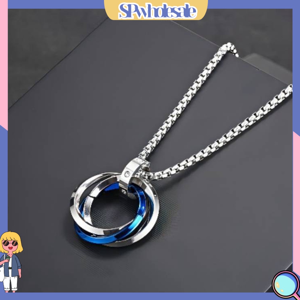 <SPwholesale> Vòng cổ Mặt Chữ O Đính Đá Thời Trang Cho Nam