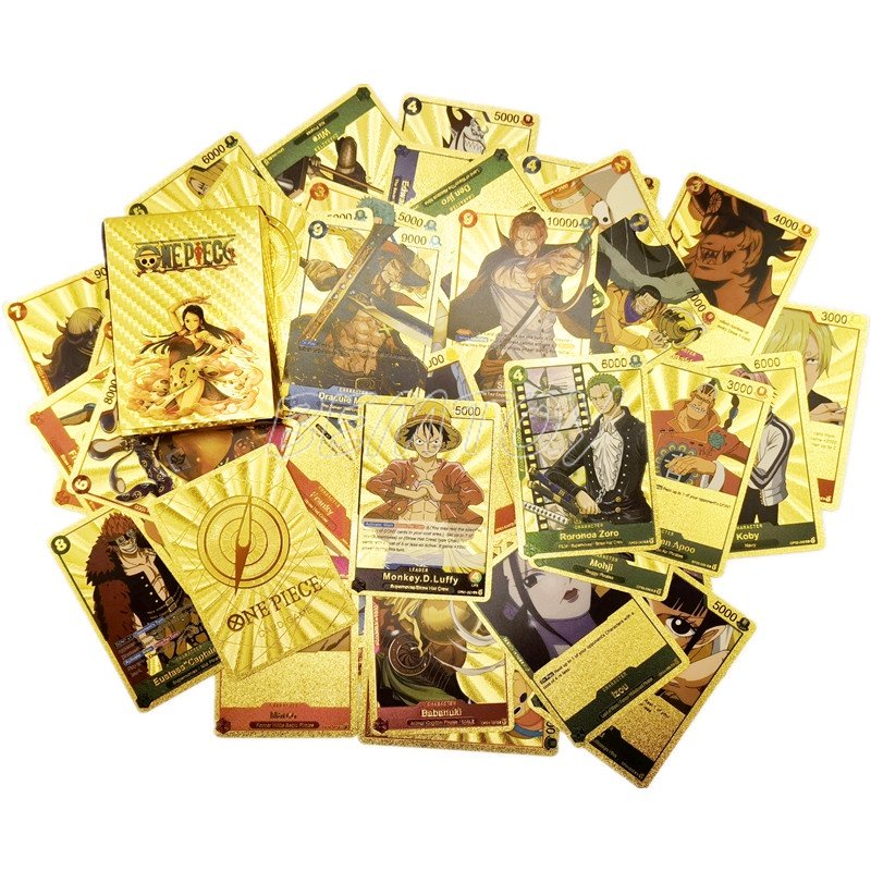 Hộp 55 Thẻ Trò Chơi One Piece Bằng Kim Loại