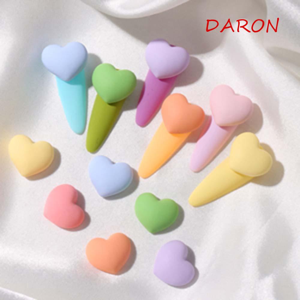 Phụ Kiện Trang Trí Móng Tay Nghệ Thuật Hình Trái Tim Màu Kẹo Dạ Quang Thời Trang DIY