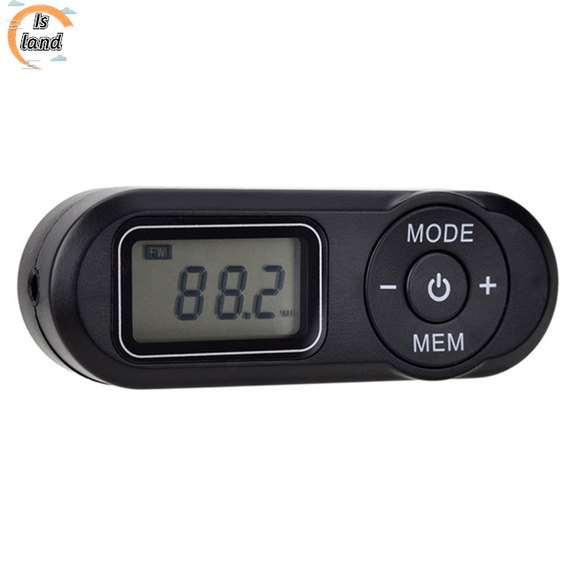 Đài FM Bỏ Túi Có Màn Hình Lcd Và Dây Đeo Cổ Kích Thước 64-108Mhz 3.5mm