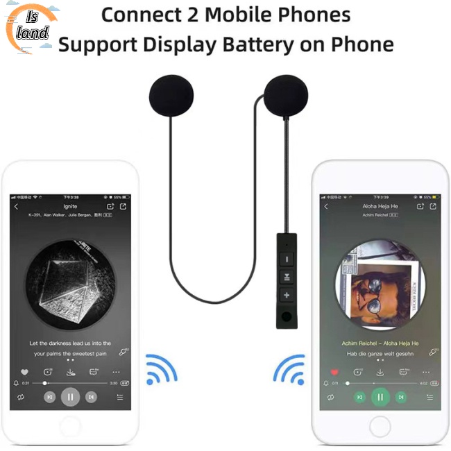 [IS] Tai Nghe Bluetooth Không Dây Gắn Mũ Bảo Hiểm Xe Máy Rảnh Tay Chống Nhiễm Trùng