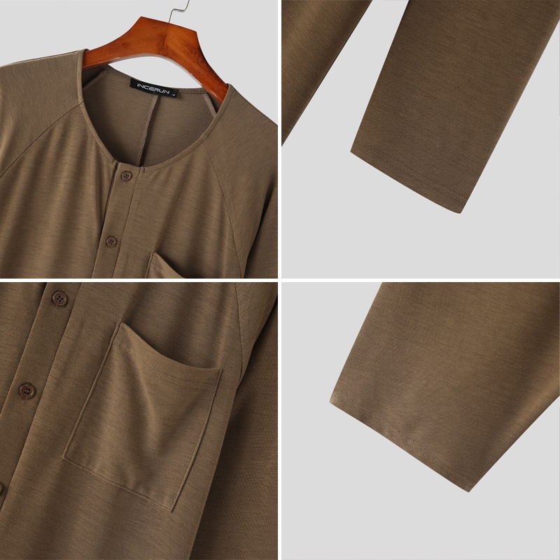 Incerun Rắn Đan Góc Phẳng Áo liền quần