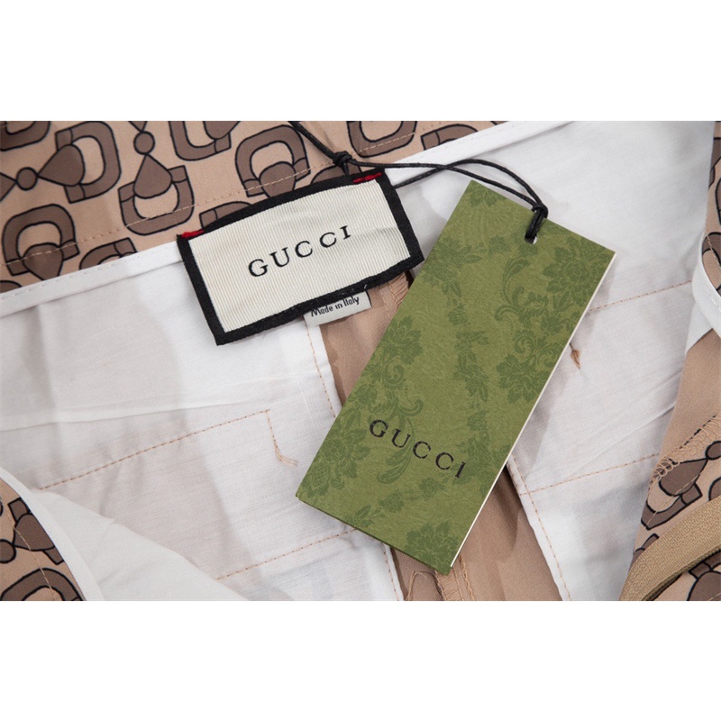 Quần Short Denim Lưng Thun In Họa Tiết Toàn Bộ Chữ G Cá Tính Cho Nam Nữ