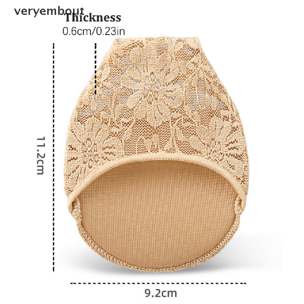 1 Cặp Đệm Lót Giày Cao Gót Phối Ren Giảm Đau Tiện Dụng Cho Nữ